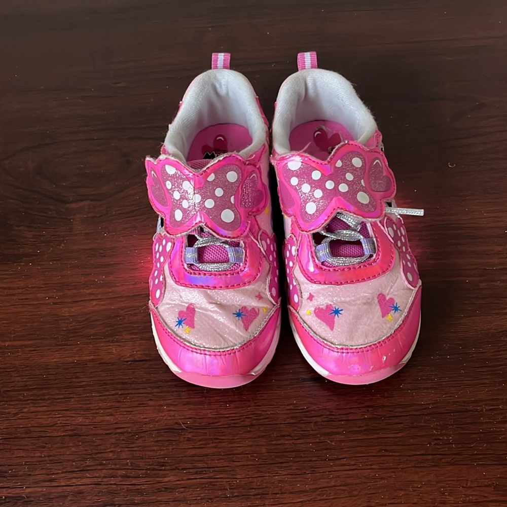 Pink and Silver Sneaker with Decorative Accents